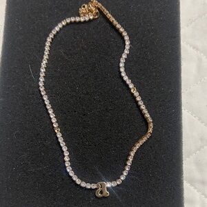 Elegant Gold and Silver Necklace with Initial Pendant